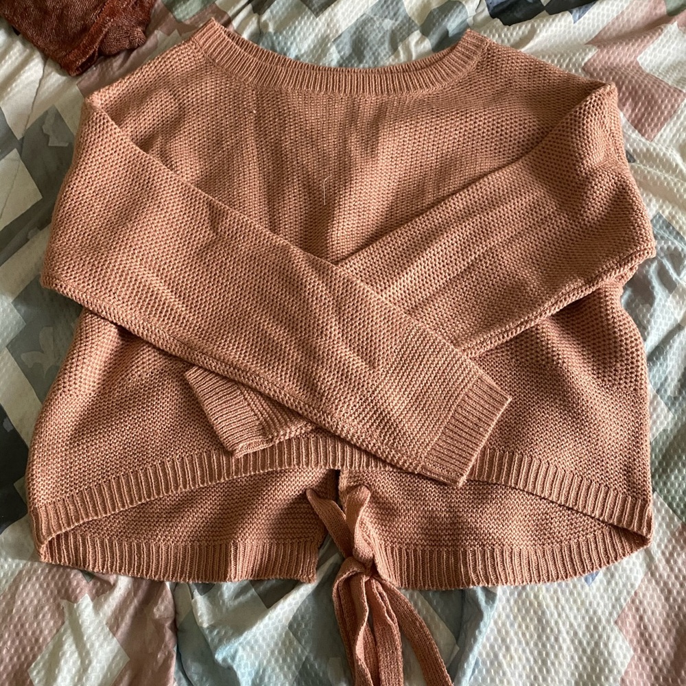 Tie back sweater